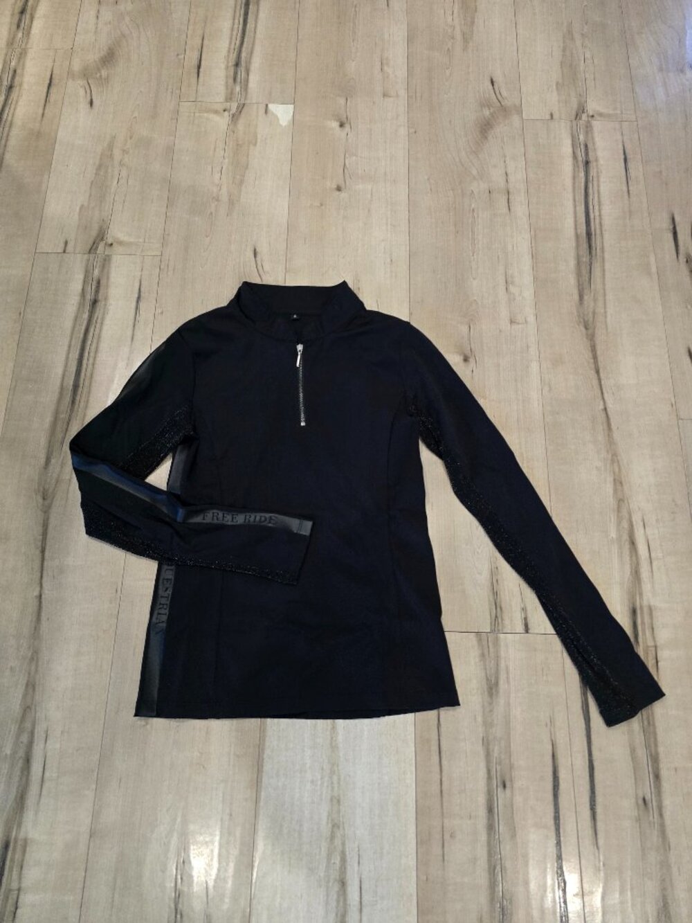 Free Ride Equestrian Womens Sparkle Shirt - Small - Black